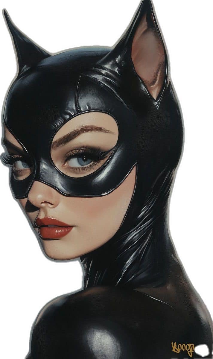 Catwoman Portrait (18) Print Poster