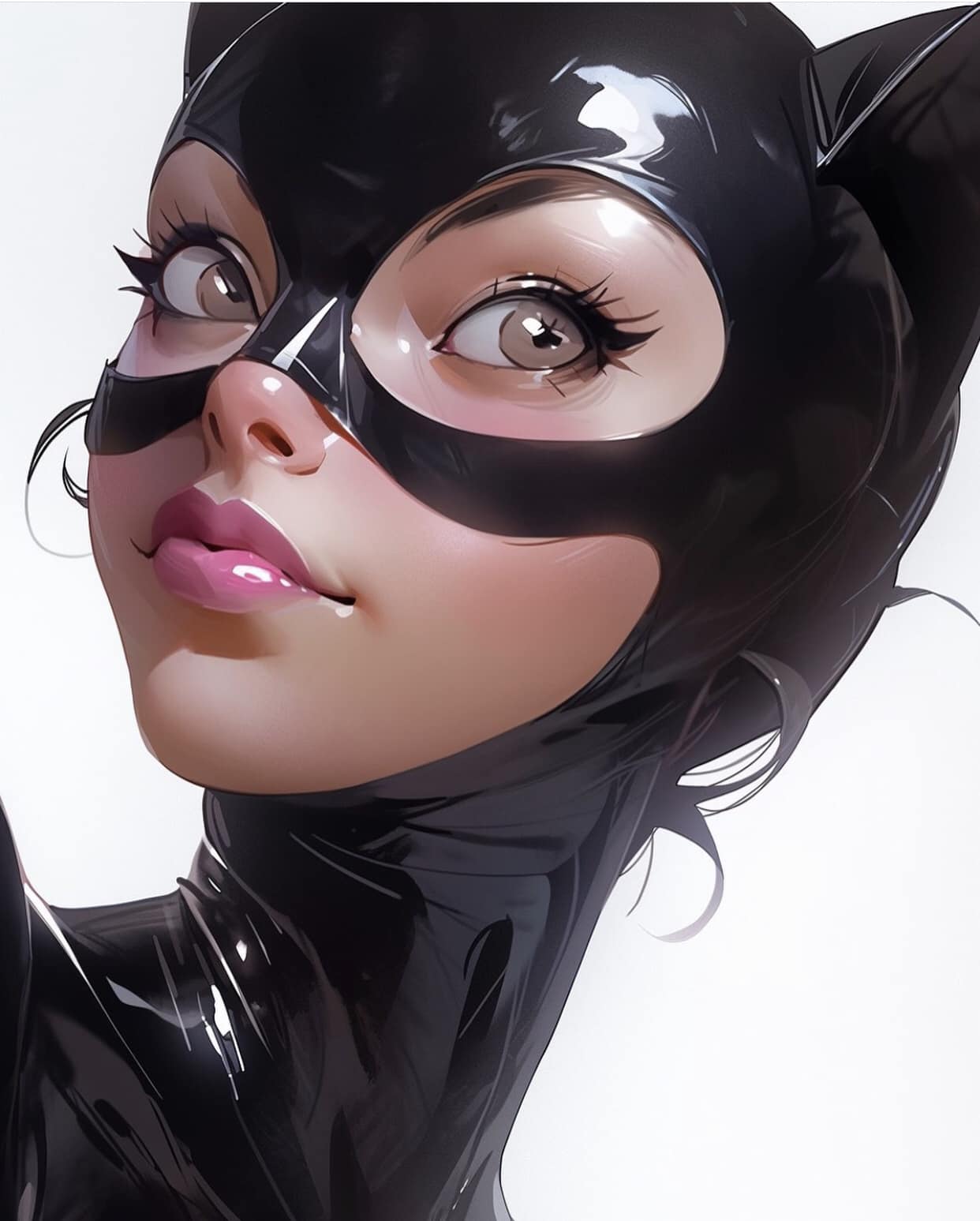Catwoman Portrait (3) Print Poster