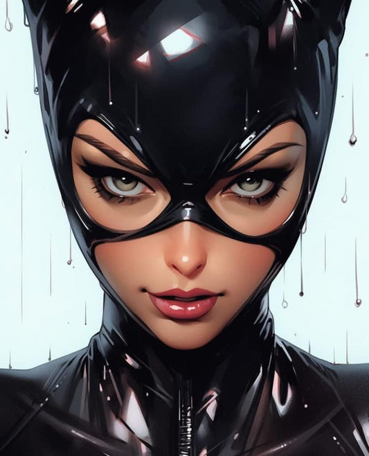 Catwoman Portrait (5) Print Poster