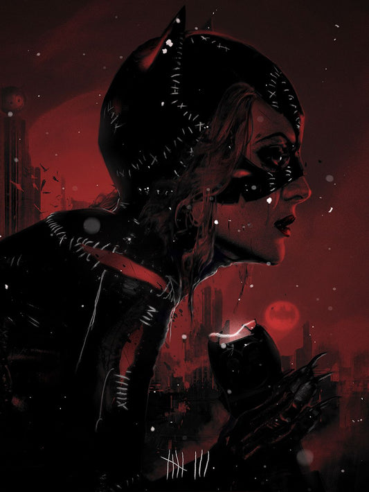 Catwoman Red Theme Print Poster
