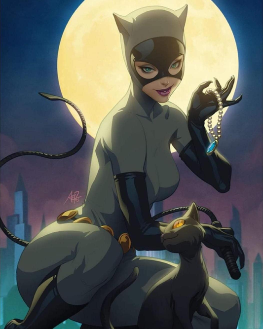 Catwoman Holding Jewelry 72 Print Poster