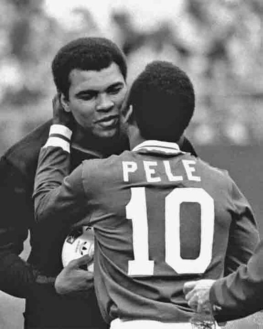 Ceremony For Pele With Muhammad Ali Glossy Photo New York Cosmos Print
