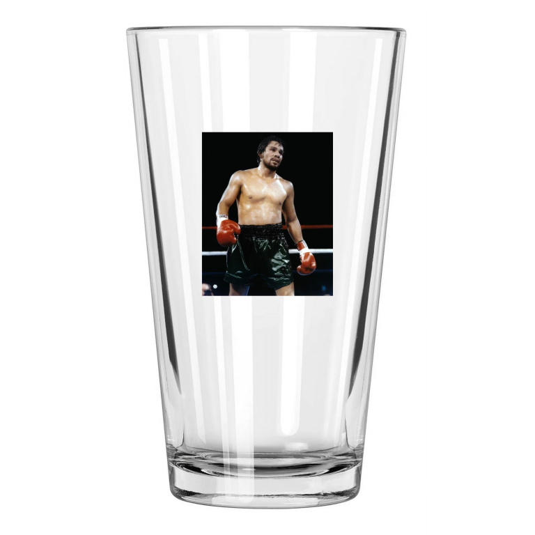 Champion Boxer Roberto Duran Photo 'Hands Of Stone' Pint Beer Drinking Glass