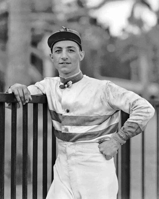 Champion Jockey Eddie Arcaro Glossy Keychain Print Horse Racing Keychain