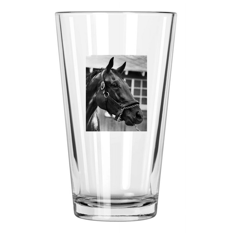 Champion Racehorse Forego Photo Horse Racing Pint Beer Drinking Glass