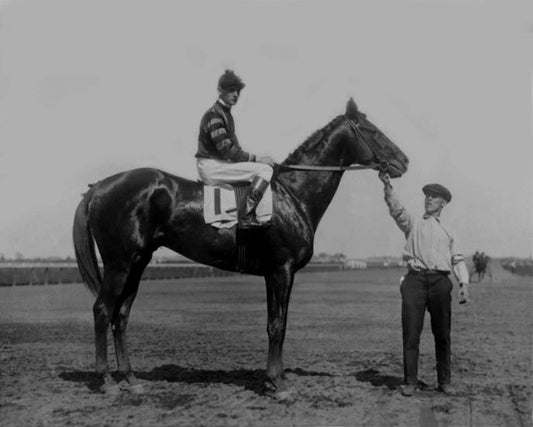 Champion Racehorse Man O War Glossy Keychain Clarence Kummer Print Horse
