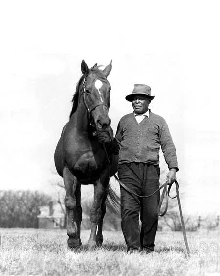 Champion Racehorse Man O War Glossy Keychain Groom Will Harbutt Print 1