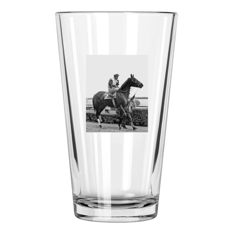 Champion Racehorse Ruffian Racing Thoroughbred J Vasquez 1 Pint Beer Glass