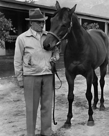 Champion Racehorse Seabiscuit Glossy Keychain Print Horse Keychain