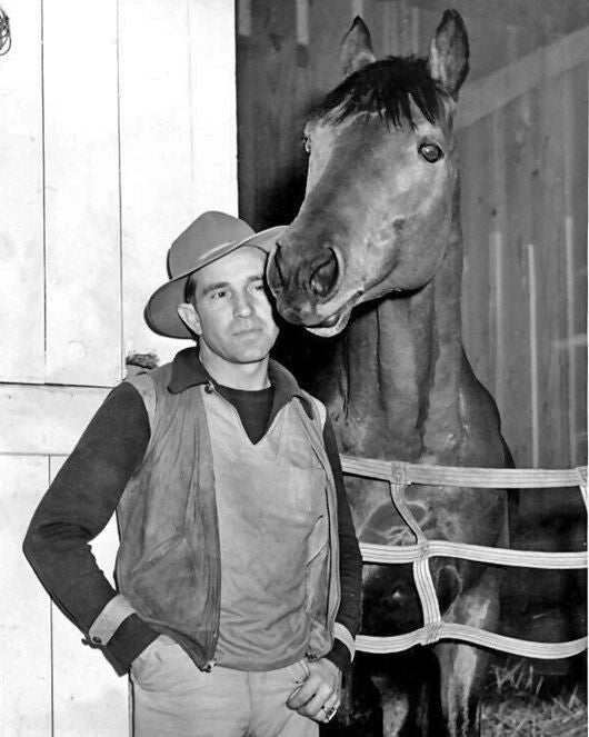 Champion Racehorse Seabiscuit And Jockey George Woolf Glossy Keychain Keychain