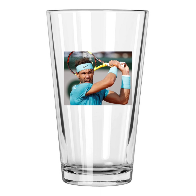 Champion Tennis Player Rafael Nadal Photo Sport Pint Beer Drinking Glass