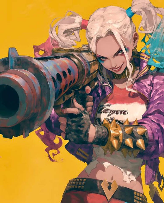 Character Holding Gun Artwork Print Poster