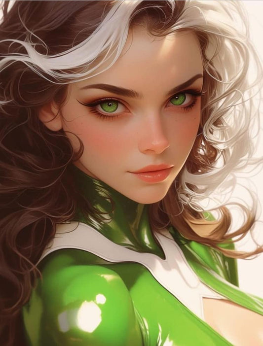 Character Portrait Green Eyes Print Poster