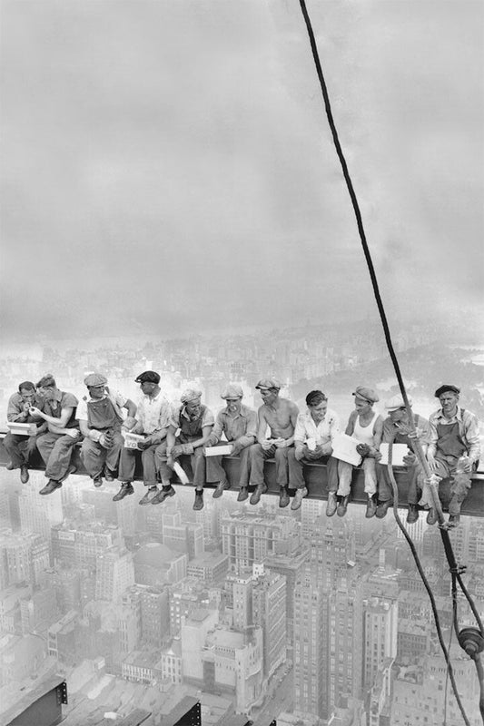 Charles Ebbets Workers Lunch Atop A Skyscraper Vintage Jigsaw Puzzle