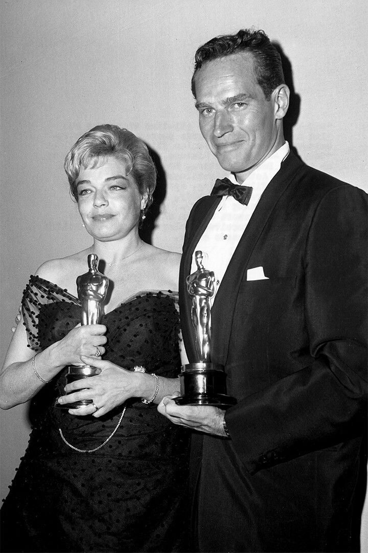 Charlton Heston And Simone Signoret Print Jigsaw Puzzle