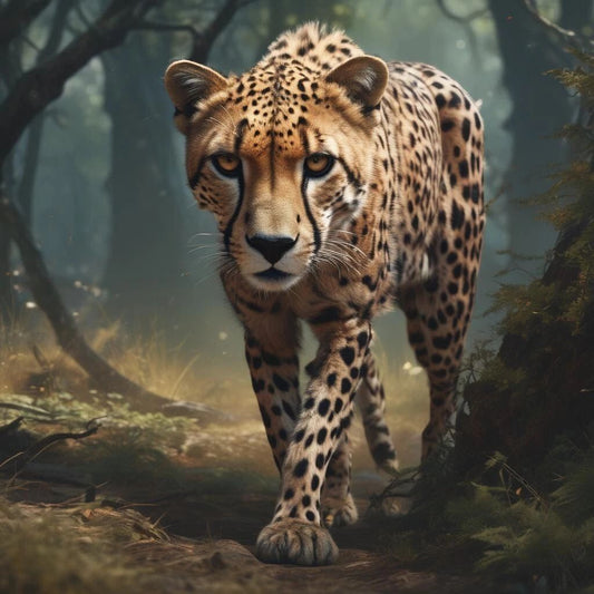 Cheetah In Africa Art Poster Print Animal In Africa
