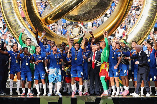 Chelsea Trophy Celebration World Cup 2025 Champs Soccer Fans Jigsaw Puzzle