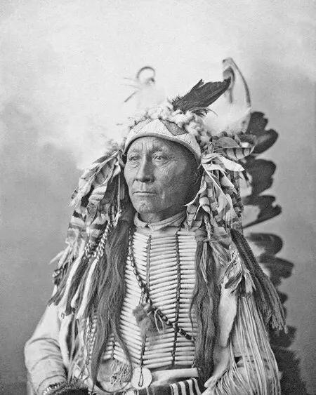 Cheyenne Chief Touch The Clouds Glossy Magnet Native American Indian Print