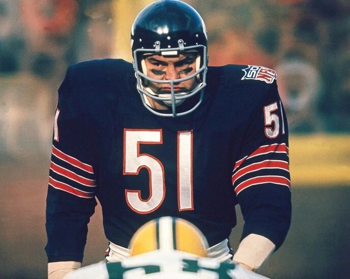 Chicago Bears Dick Butkus Glossy Keychain Nfl Football Keychain Hof 79 4