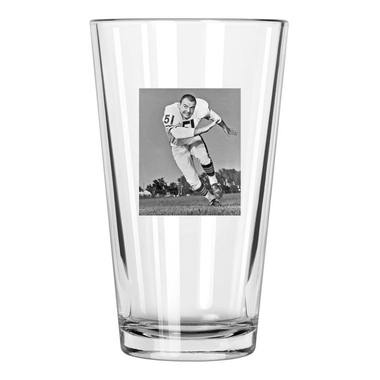 Chicago Bears Dick Butkus Photo Nfl Football Pint Beer Drinking Glass