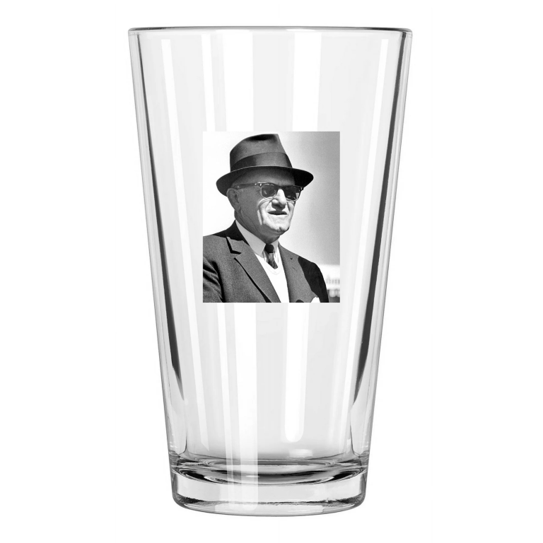 Chicago Bears George Halas Photo Football Hof 63 Pint Beer Drinking Glass