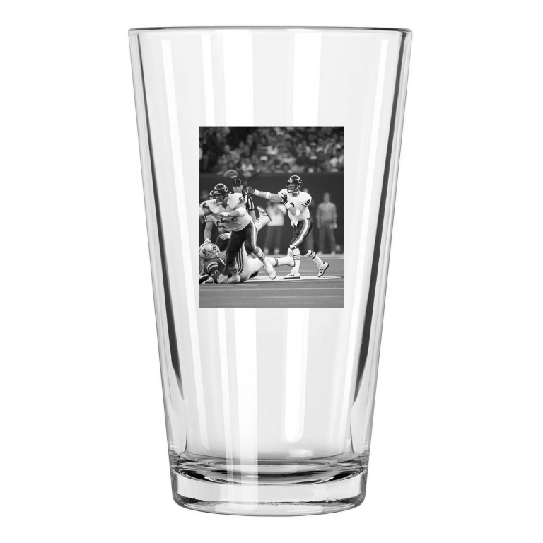 Chicago Bears Jim Mcmahon Football Super Bowl Xx 2 Pint Beer Drinking Glass