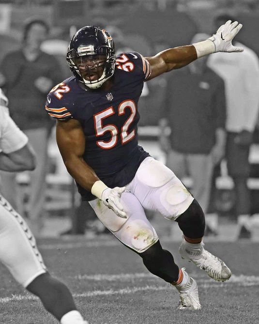 Chicago Bears Khalil Mack Glossy Photo Spotlight Football Print Poster