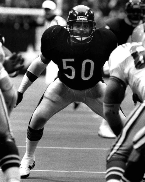 Chicago Bears Mike Singletary Glossy Photo Football Print Poster Hof 98 1