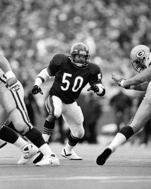 Chicago Bears Mike Singletary Glossy Photo Nfl Football Print Poster Hof 98