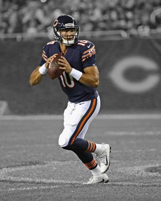 Chicago Bears Mitch Trubisky Glossy Keychain Spotlight Football Keychain