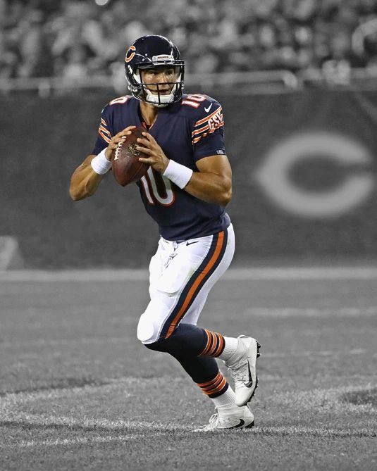 Chicago Bears Mitch Trubisky Glossy Magnet Spotlight Football Magnet