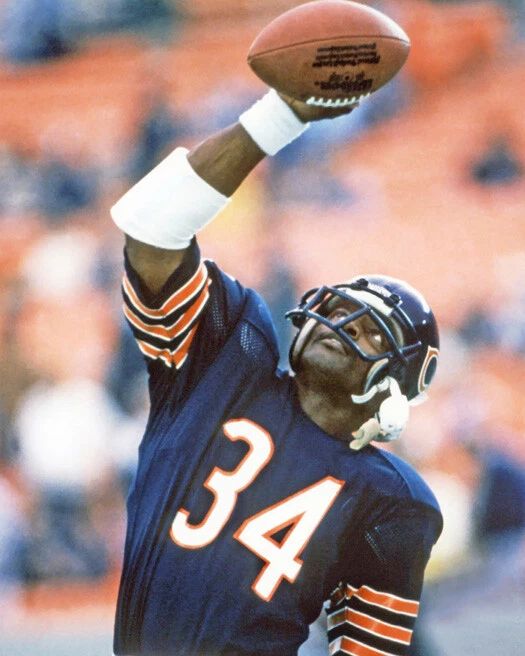 Chicago Bears Walter Payton Glossy Keychain Nfl Football Keychain Hof 93