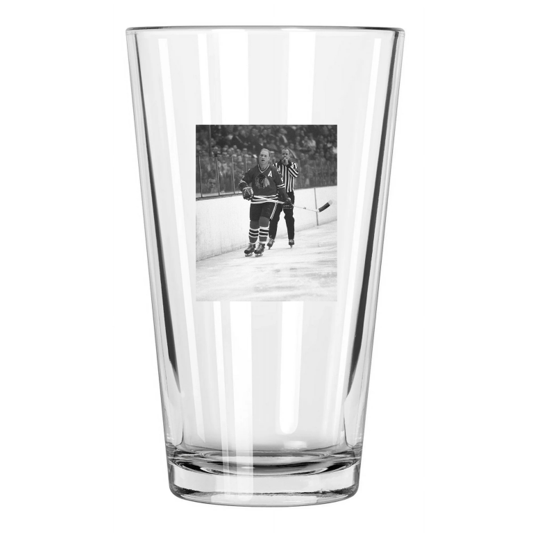 Chicago Blackhawks Bobby Hull Photo Nhl Hockey Hof 83 Pint Beer Drinking Glass