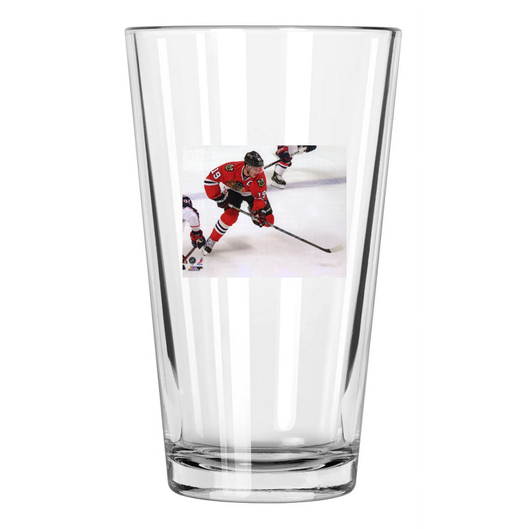 Chicago Blackhawks Jonathan Toews Photo Nhl Hockey 1 Pint Beer Drinking Glass