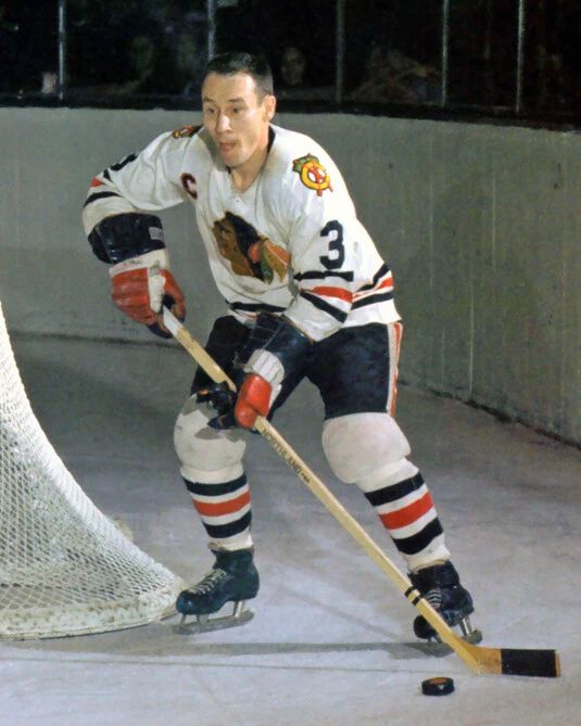 Chicago Blackhawks Pierre Pilote Glossy Magnet Nhl Hockey Print Hof 75 1