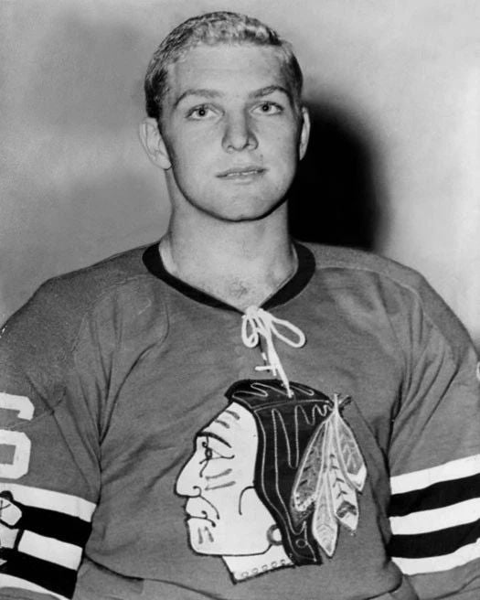 Chicago Blackhawks Young Bobby Hull Glossy Keychain Hockey Keychain Hof 83