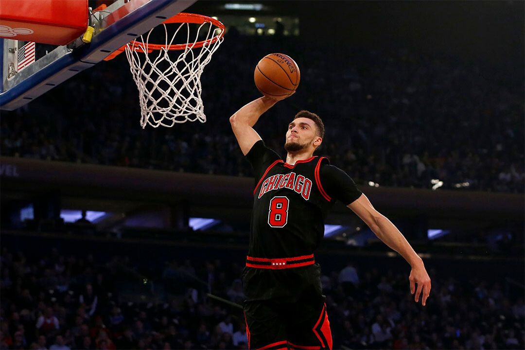 Chicago Bulls Player Zach Lavine American Basketballer Jigsaw Puzzle