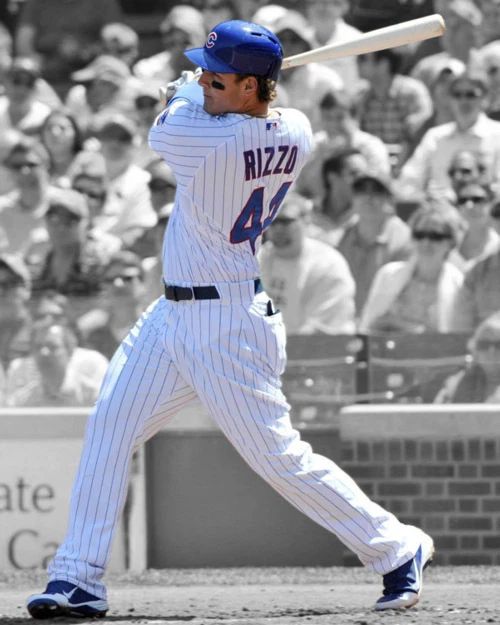 Chicago Cubs Anthony Rizzo Glossy Keychain Baseball Print Spotlight Keychain