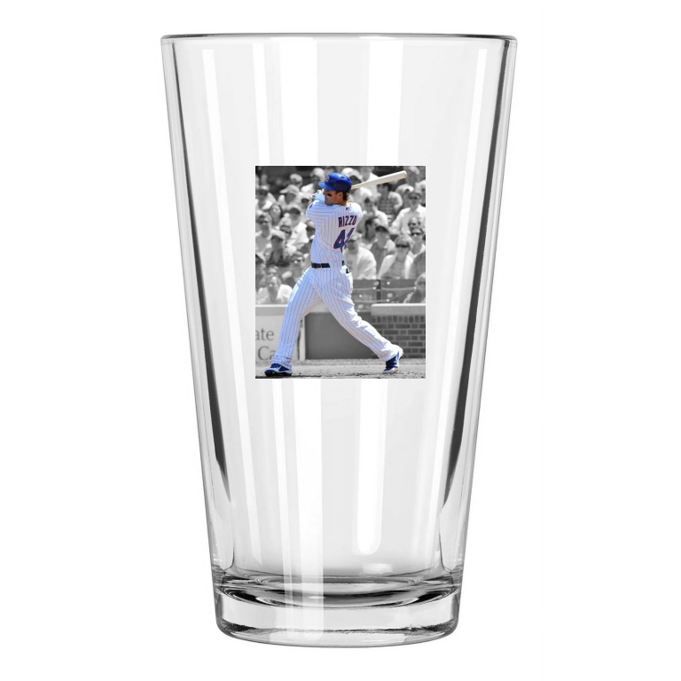 Chicago Cubs Anthony Rizzo Photo Baseball Spotlight Pint Beer Drinking Glass