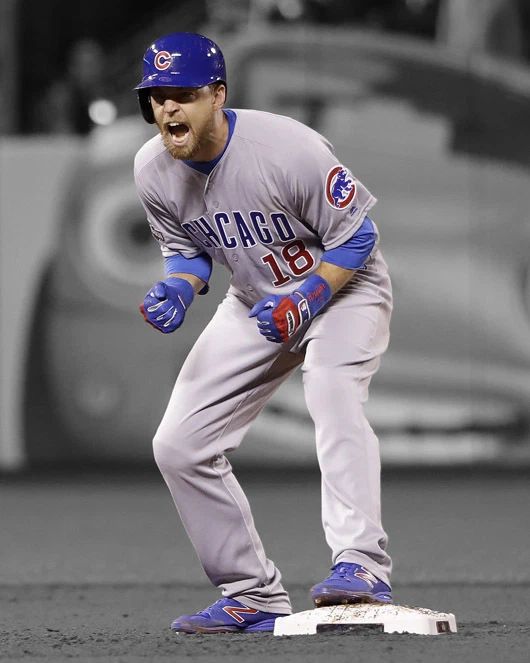 Chicago Cubs Ben Zobrist Glossy Keychain Baseball Print Spotlight Keychain