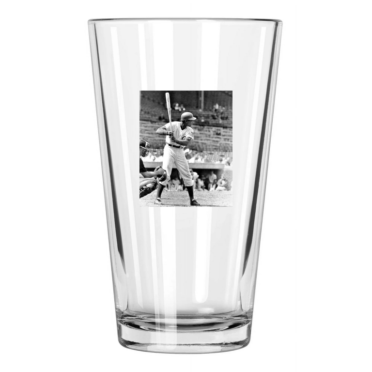 Chicago Cubs Ernie Banks Photo Baseball Hof 77 Pint Beer Drinking Glass