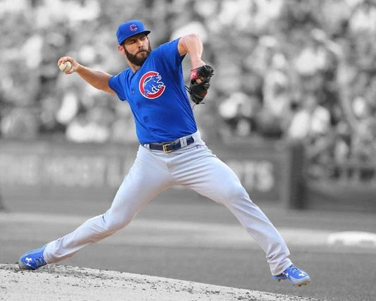 Chicago Cubs Jake Arrieta Glossy Photo Baseball Print Spotlight Poster