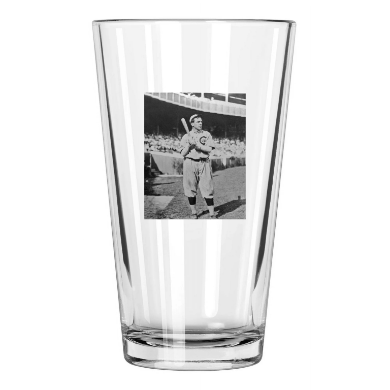 Chicago Cubs Joe Tinker Photo Baseball Hof 46 Pint Beer Drinking Glass