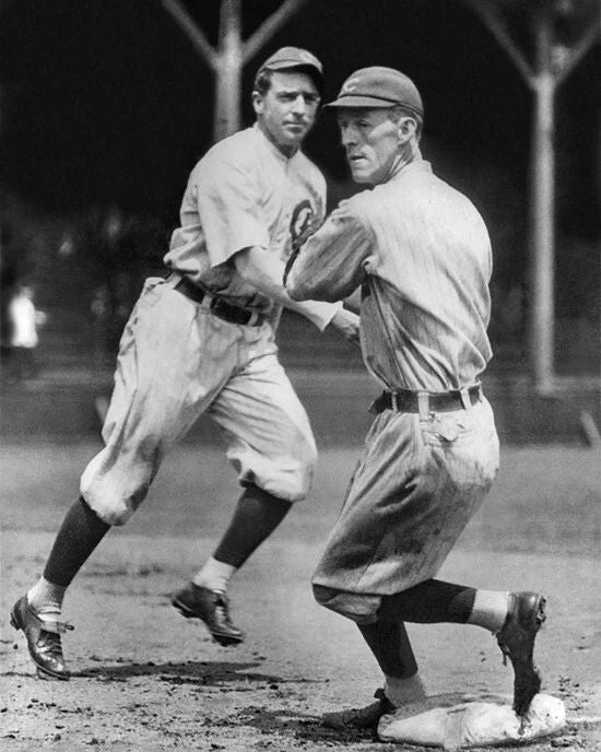 Chicago Cubs Joe Tinker And Johnny Evers Glossy Photo Baseball Print
