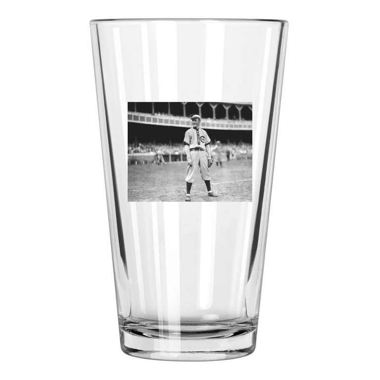 Chicago Cubs Johnny Evers Photo Baseball Hof 46 Pint Beer Drinking Glass