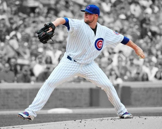 Chicago Cubs Jon Lester Glossy Photo Baseball Print Spotlight Poster