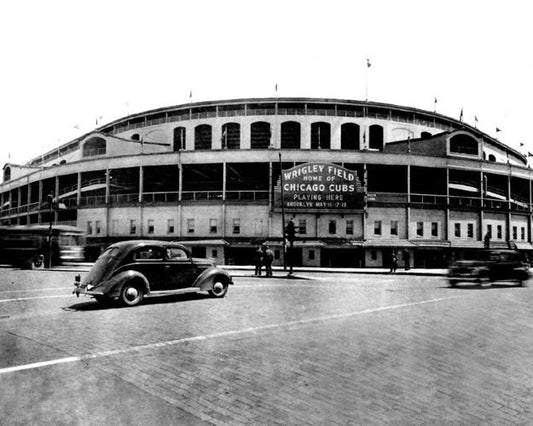 Chicago Cubs Wrigley Field Glossy Photo Baseball Stadium Poster Print