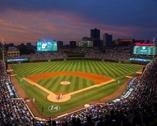 Chicago Cubs Wrigley Field Glossy Keychain Ernie Banks Print Stadium Keychain