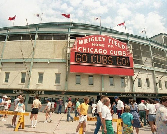 Chicago Cubs Wrigley Field Glossy Photo Print Stadium Poster