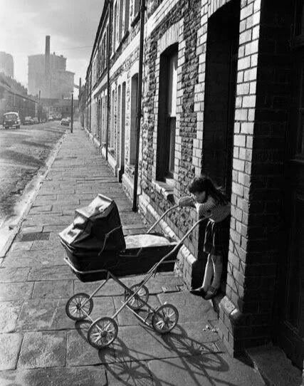 Child Watching A Baby In Stroller Wales 1970 Retro Historic Picture Photo